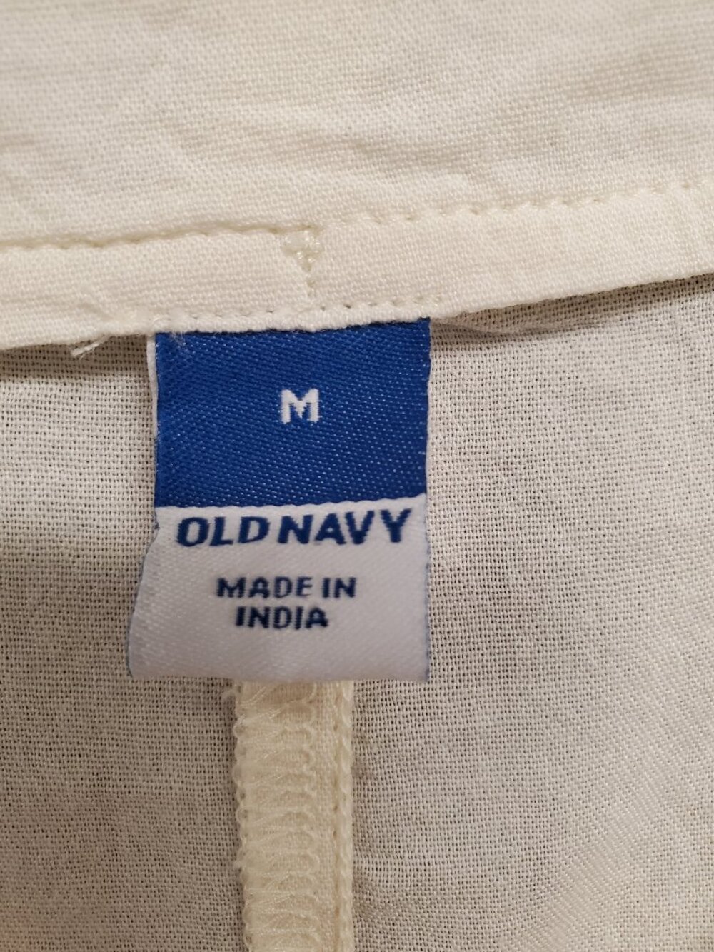 Old Navy White Blue Embroidered Shirt - Picture 6 of 7